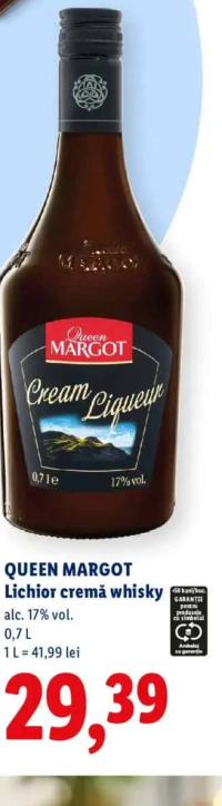 Queen Margot Lichior cremă whisky 0,7L