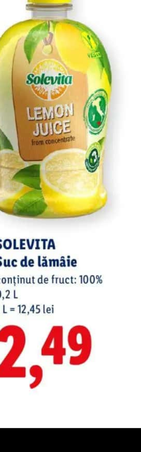 SOLEVITA Suc de lămâie 0,2 L