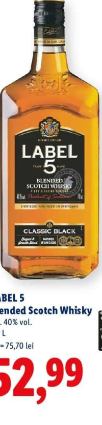 LABEL 5 Blended Scotch Whisky 0,7 L