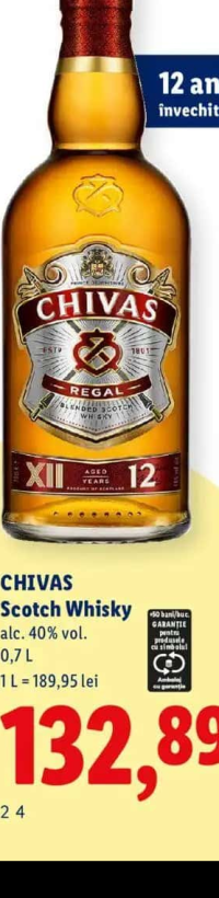 CHIVAS Scotch Whisky 12 ani 0,7 L