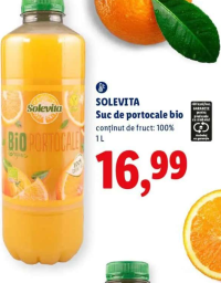 Solevita Suc de portocale bio 1L