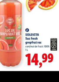 SOLEVITA Suc fresh grepfrut roz 1 L