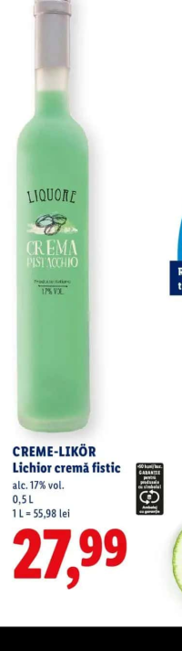 Creme-Likör Lichior cremă fistic 0,5 L
