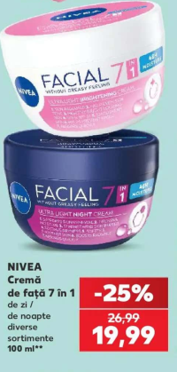 NIVEA Cremă de faţă 7 în 1 de zi / de noapte diverse sortimente 100 ml