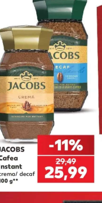 JACOBS Cafea Instant crema/ decaf 100 g