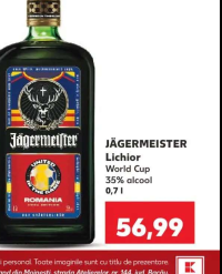 Jägermeister Lichior World Cup 35% alcool 0,7 l