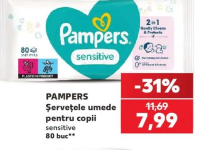 PAMPERS Şerveţele umede pentru copii sensitive 80 buc