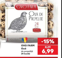 OVO FARM Ouă de prepeliță 24 bucăți