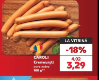 CAROLI Crenvurști porc extra 100 g