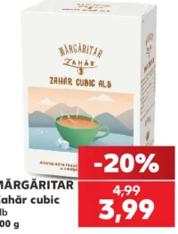 Mărgăritar Zahăr cubic alb 500g
