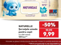 Naturelle Şerveţele umede pentru copii cu ulei cocos 120 buc