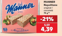 MANNER Napolitane original / ciocolată 75 g