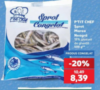 P'TIT CHEF Șprot Marea Neagră 15% glazură de gheață 500 g