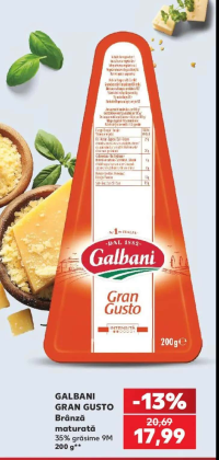 Galbani Gran Gusto Brânză maturată 35% grăsime 9M 200g