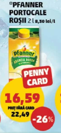 PFANNER PORTOCALE ROȘII 2 l