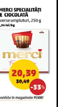 Merci Specialități de ciocolată diverse umpluturi, 250 g