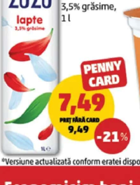 Zuzu Lapte 3.5% grăsime 1 l