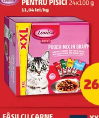 Louisa XXL Hrană umedă pentru pisici Pouch mix in gravy 24x100 g