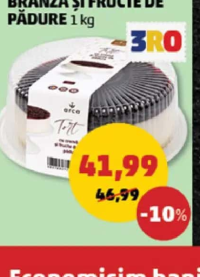 Arca Tort Cremă brânză și fructe de pădure 1kg