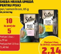 Sheba Hrană umedă pentru pisici pui / somon în sos 85 g