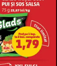 Glads Tăiței gust pui și sos salsa 75 g
