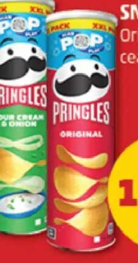 PRINGLES XXL SNACK CARTOFI Original/smântână și ceapă 185 g