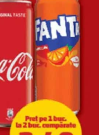 Coca-Cola Original / Fanta Portocale 330ml
