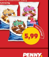 Viva Pernițe cu cremă diverse sortimente 200 g