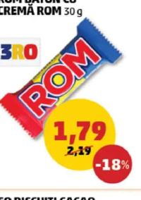 Rom Baton cu Cremă Rom 30 g