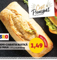 Demi-Ciabatta rustică cu maia 108 g