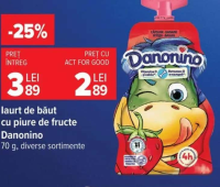 Iaurt de băut cu piure de fructe Danonino 70 g