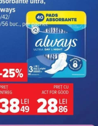 Always Absorbante ultra 36/42/48/56 buc.