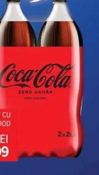 Coca-Cola Zero Zahăr Băutură carbogazoasă 2 x 2 L