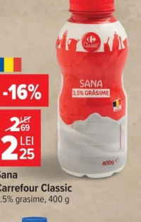 Carrefour Classic Sana 3.5% grăsime 400 g