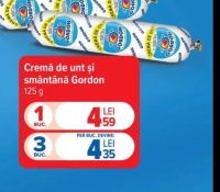 Gordon Cremă de unt și smântână 125g