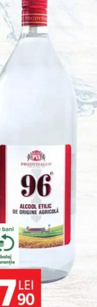 Alcool rafinat Prodvinalco vol.96%, 2 L