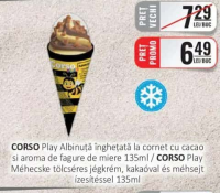 CORSO Play Albinuță înghețată la cornet cu cacao si aroma de fagure de miere 135ml