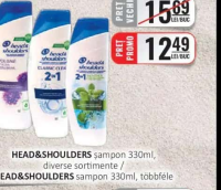HEAD&SHOULDERS șampon 330ml, diverse sortimente