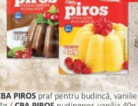 CBA PIROS praf pentru budincă, vanilie 40g, ciocolată 44g