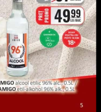 AMIGO alcool etilic 96% alc., 0.5L