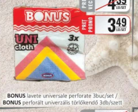 BONUS lavete universale perforate 3buc/set