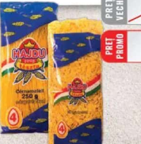 HAJDÚ paste făinoase cu 4 ouă, 250g, diverse sortimente