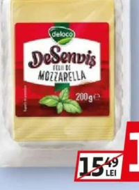 Delaco Desenviș Mozzarella Felii 200g