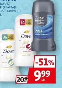 Dove Stick 72 H Deodorant Femei și Bărbați Diverse Sortimente 50ML