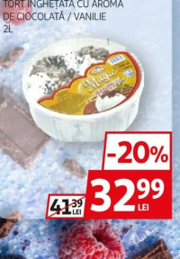 ELION Tort înghețată cu aromă de ciocolată / vanilie 2l