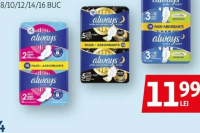 Always Absorbante periodice 8/10/12/14/16 buc