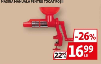 Mașină manuală pentru tocat roșii