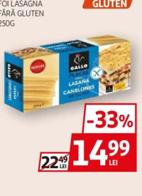 GALLO FOI LASAGNA FĂRĂ GLUTEN 250G
