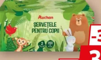 Auchan Șervețele Copii 2 Straturi 200 BUC