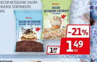 Auchan Decor Bețișoare Zahăr Diverse Sortimente 40G